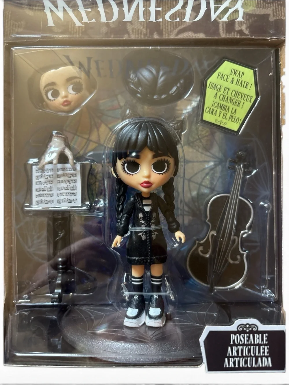 Wednesday Deluxe Poseable Doll – Black